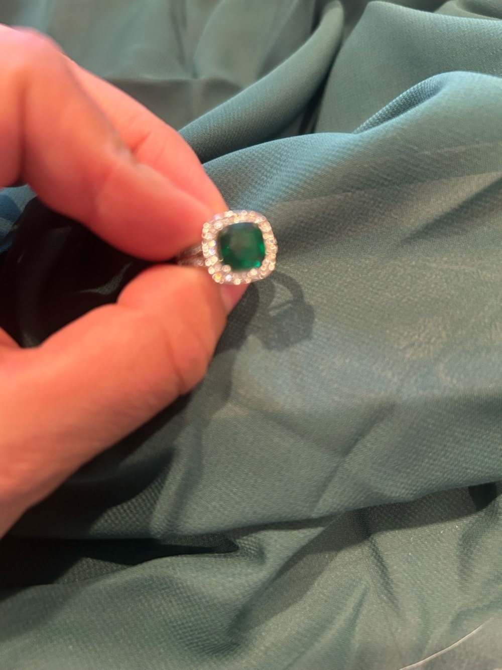 Green Halo Cocktail Ring - Women Jewelry